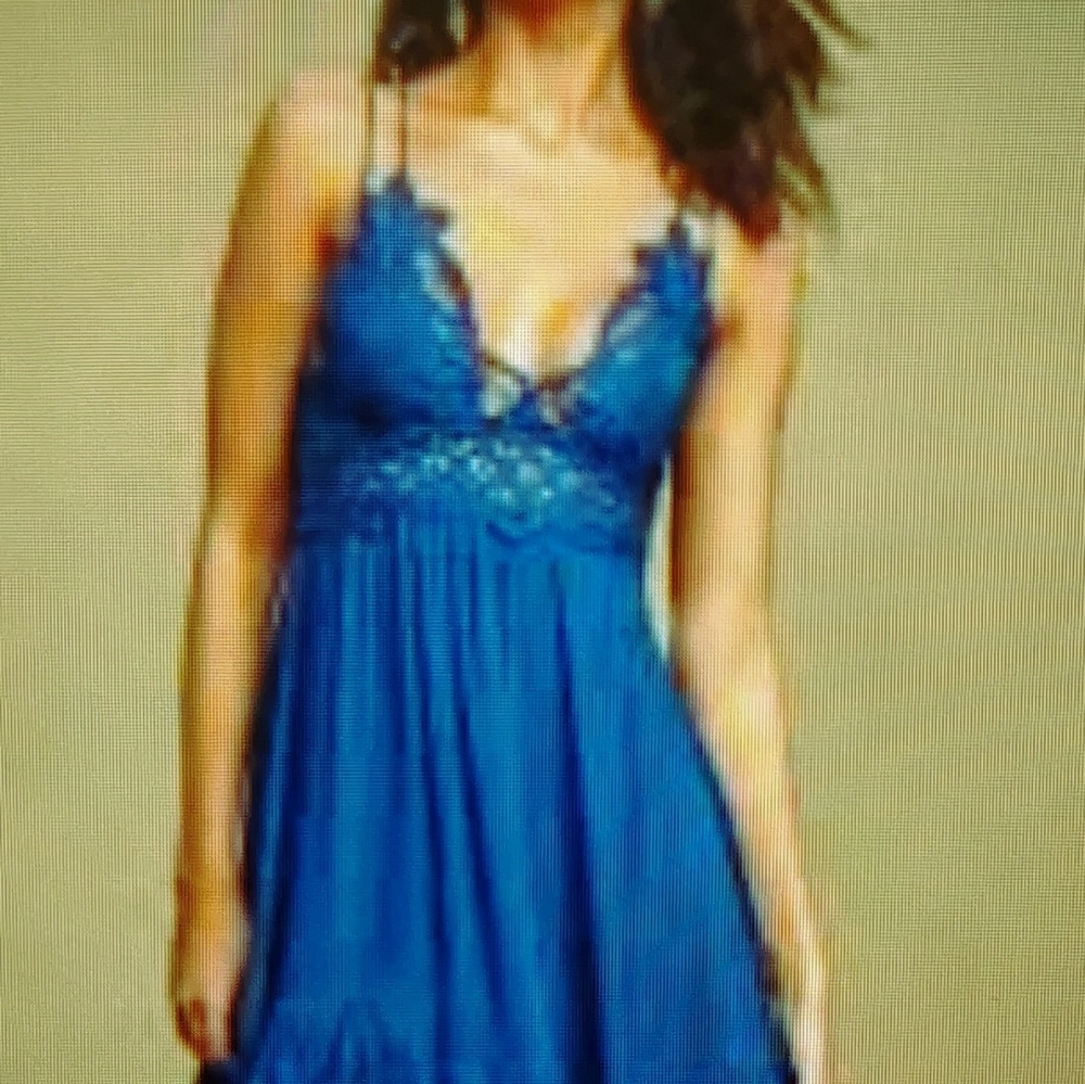 NEW Free People Adella Maxi Dress Dark Blue S - Picture 7 of 11